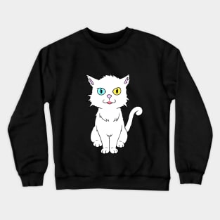 Odd-Eyed Cat Crewneck Sweatshirt